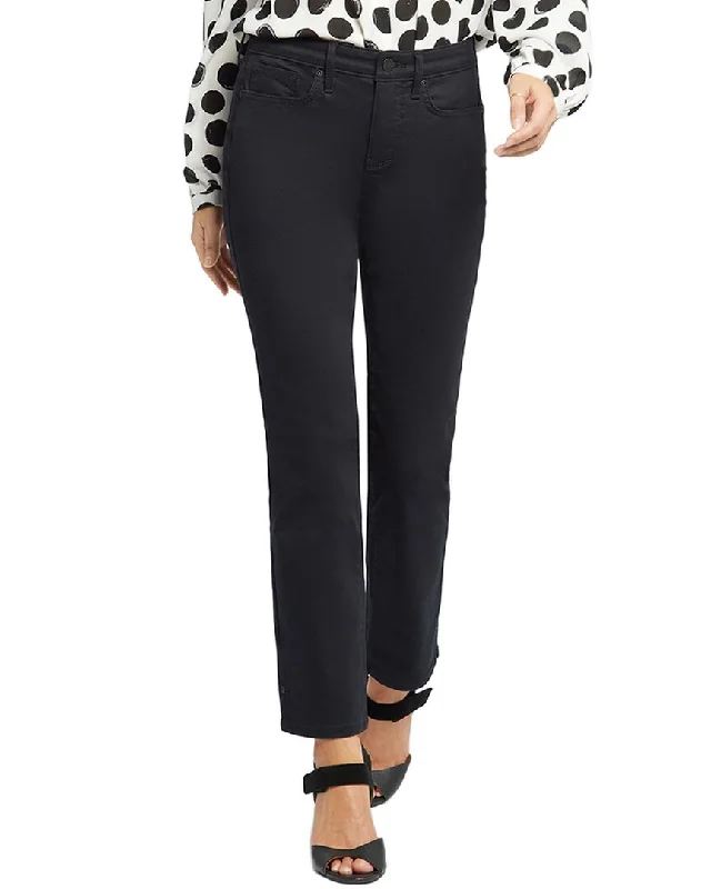 black straight pants smart -NYDJ Sheri Black Ankle Jean