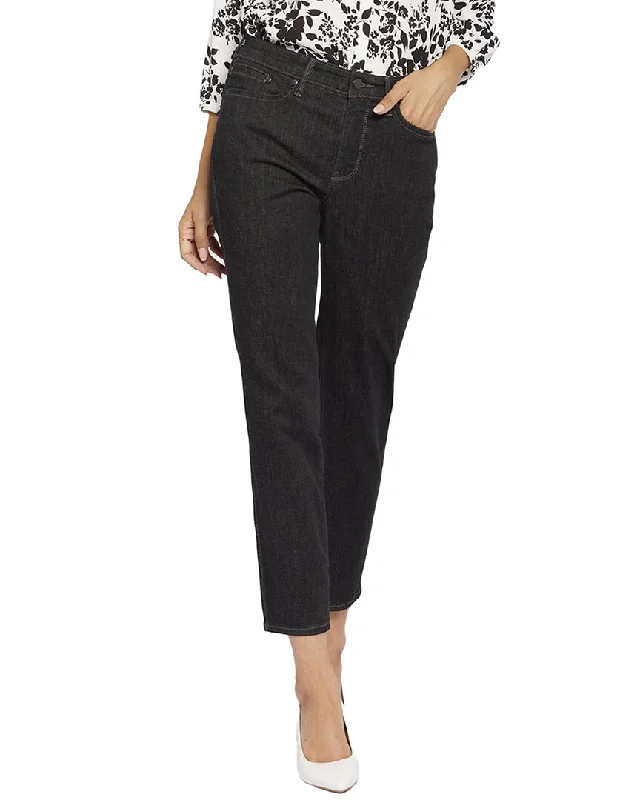 black high waisted pants chic -NYDJ Stella Eternity Ankle Jean