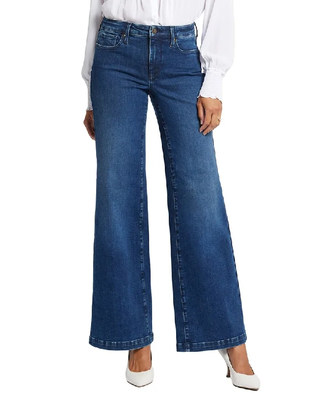 green high waisted pants stylish -NYDJ Teresa Cooper Wide Leg Jean