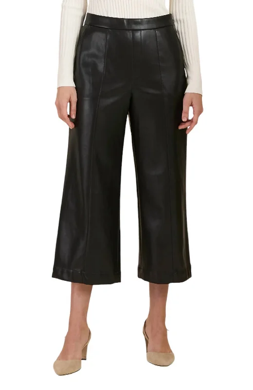 red dress pants classic -Payton Vegan Leather Cropped Pant In Black