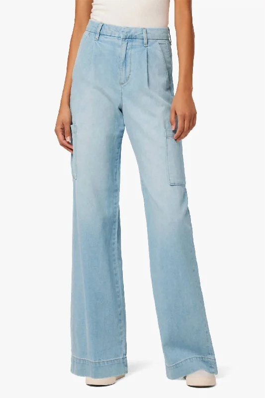 black wide leg pants elegant -Petra Jeans In Blossom