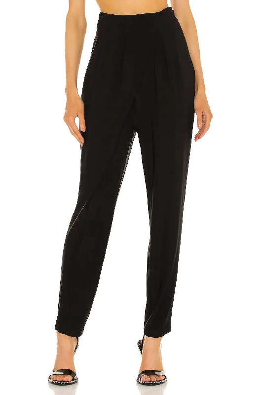 pink yoga pants for workout -Phyllis Pant In Black