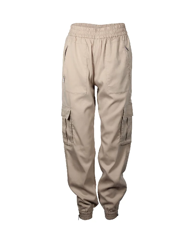 navy slim fit pants polished -Polo Ralph Lauren Cargo Pants in Beige Lyocell