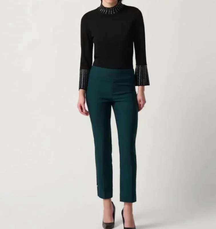 black tailored pants smart -Pull On Pants In Alpine Green