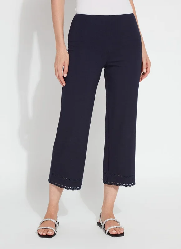 navy wide leg pants elegant -Sienna Wide Leg Crop