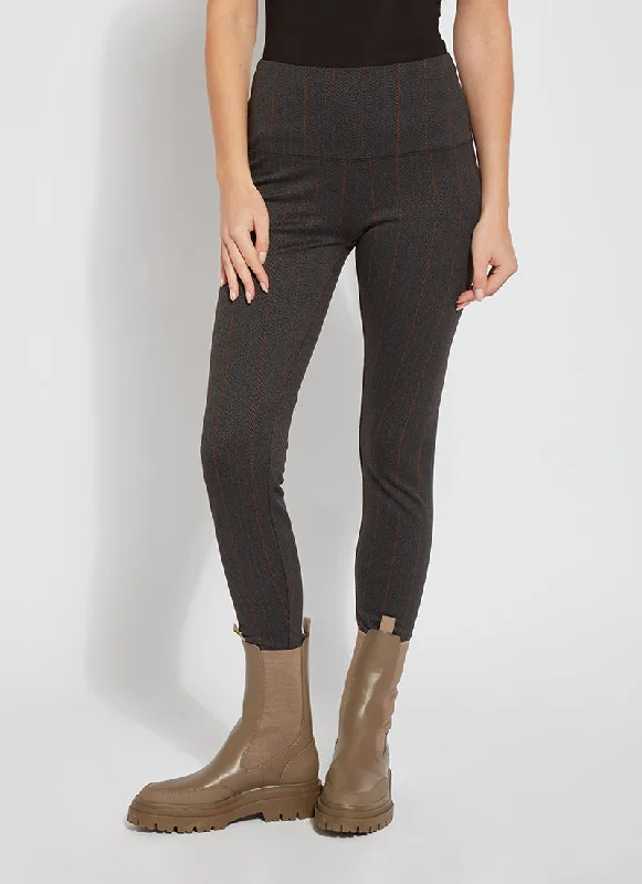 khaki tailored pants smart -Signature Legging- Harness Herringbone