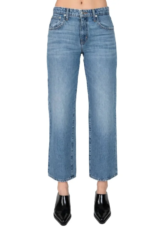 grey straight pants classic -Sofia Mid Rise Relaxed Straight Jeans In Sutton Vintage