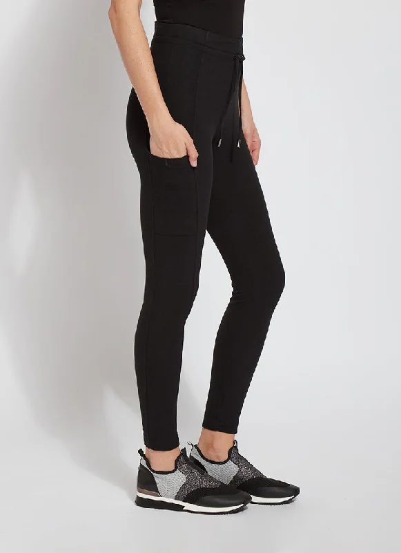 black jogger pants relaxed -Sporty Cotton Legging (26.5" Inseam)