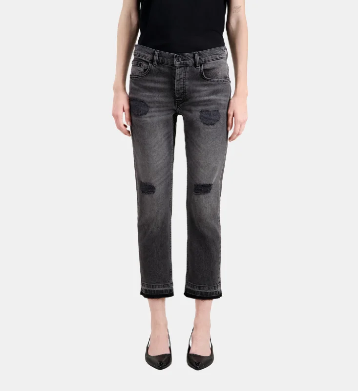 blue straight pants modern -Straight Jeans