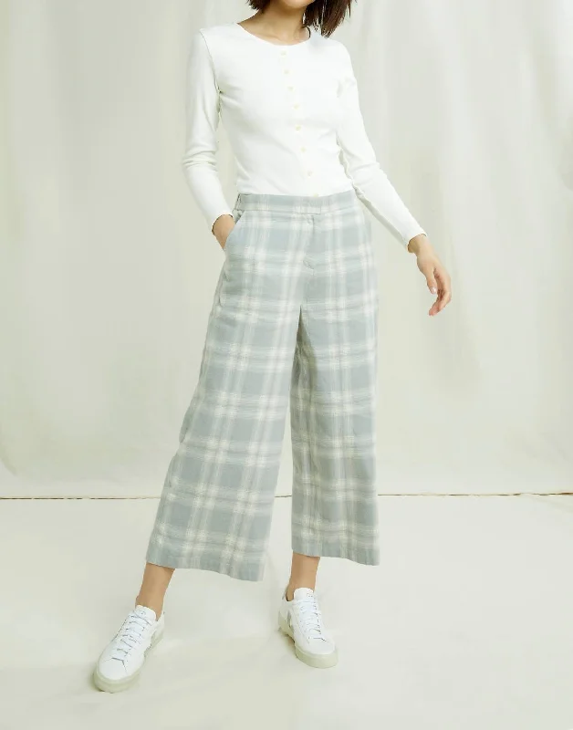 black skinny pants sleek -Susan Checked Trousers In Grey Check