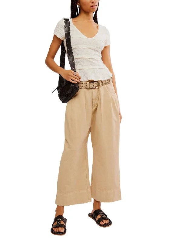 white slim fit pants trendy -Sweet Talk Chino Pants In Croissant