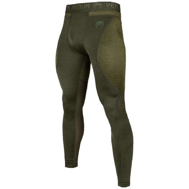 black jogger pants relaxed -Venum G-Fit Compression Tights - Khaki