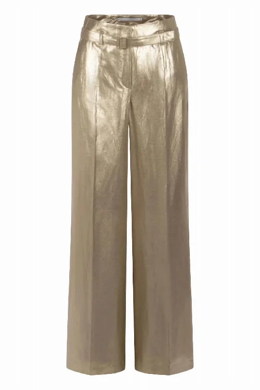 red straight pants vibrant -Women's Anais Pants In Gold