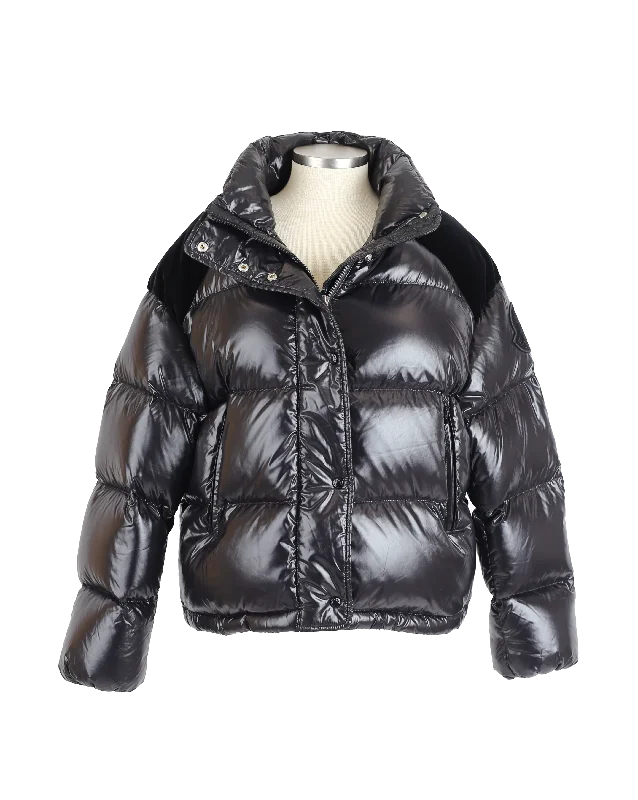 sweatshirts with deep cuffs -Chouette Quilted Down Puffer Jacket W/ Valour Trim