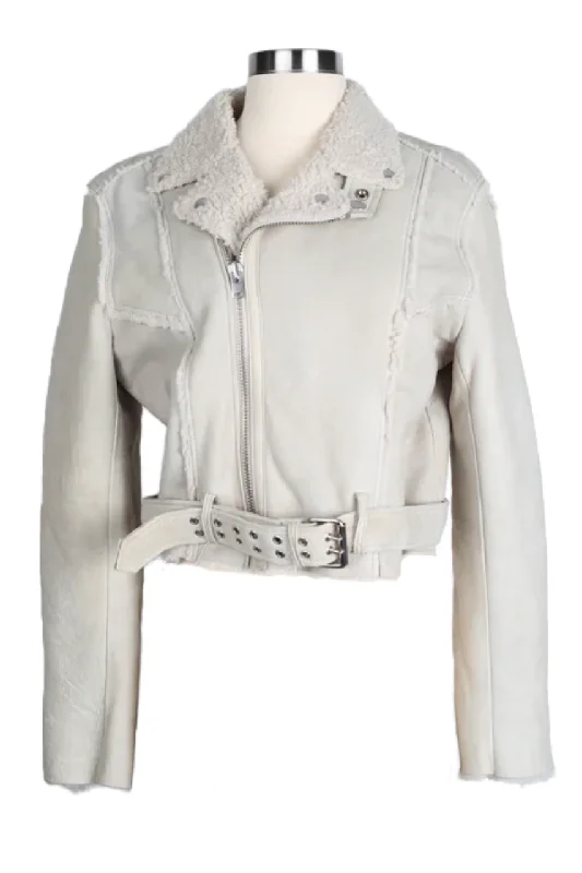 sweatshirts for cozy outfits -Leather Shearling Lined Jacket