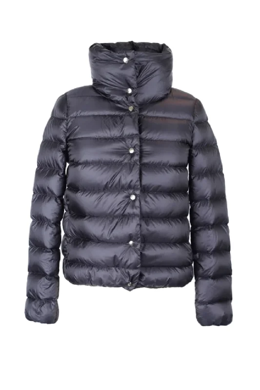 sweatshirts for trendy wear -Mock Neck Down Puffer Jacket