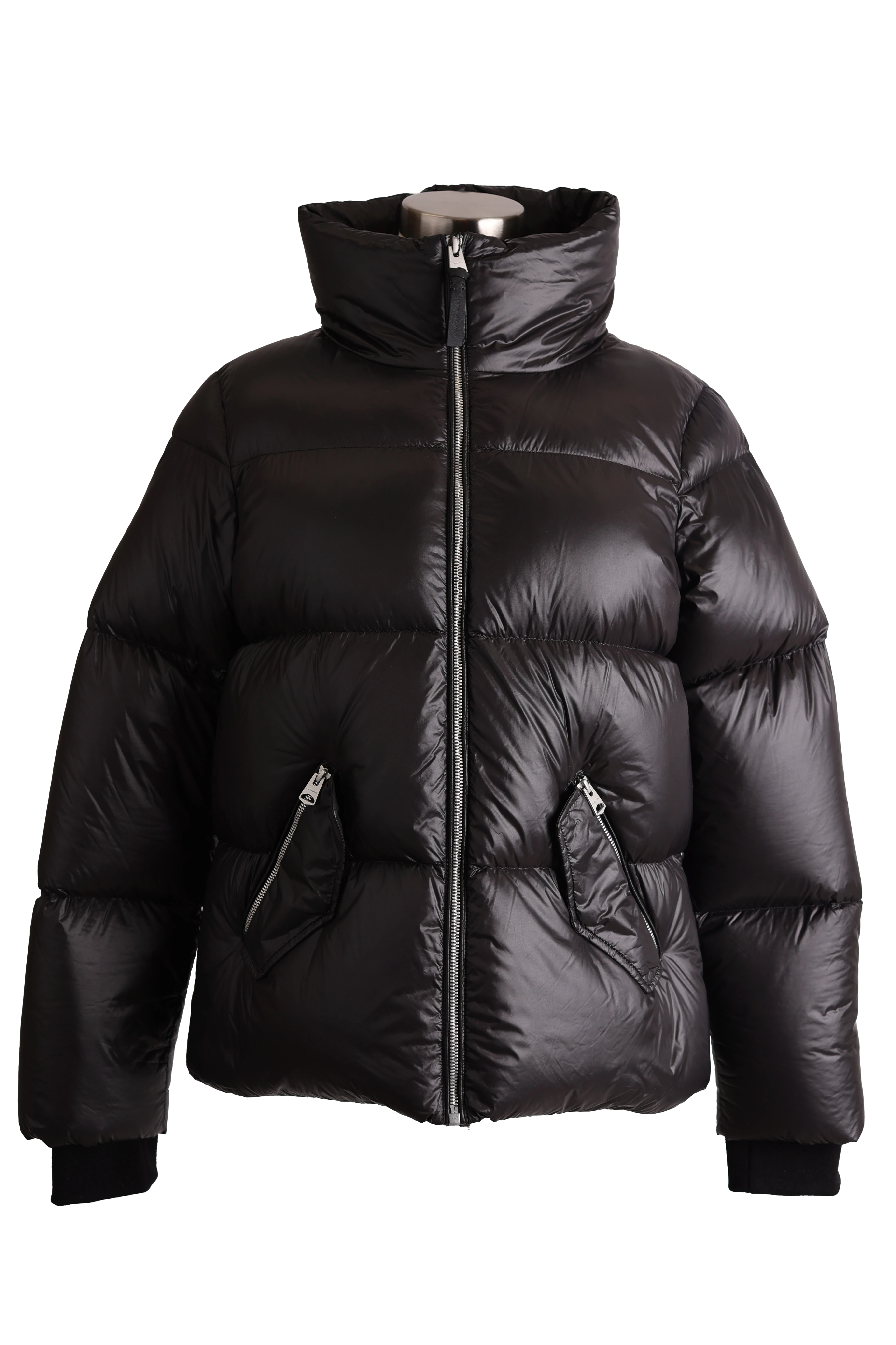 sweatshirts for stylish wear -Quilted Down Puffer Jacket